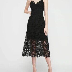 Express women Floral Lace Midi Dress NWT